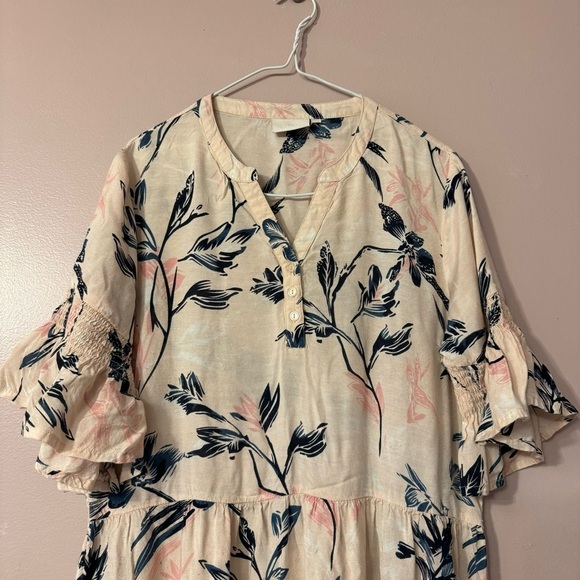 Kaffe Floral Maxi Dress Light Pink Women Size 38 - Picture 2 of 7